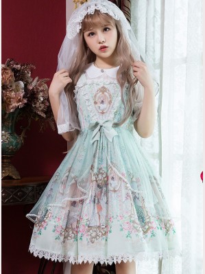 Floral Print Classic Lolita Dress JSK